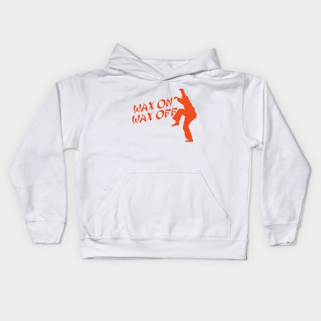 Wax on Wax off Kids Hoodie by Meta Cortex